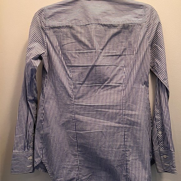 J crew COMME DES GARÇONS PLAY Blue & Black Heart Patch Shirt - Picture 5 of 7